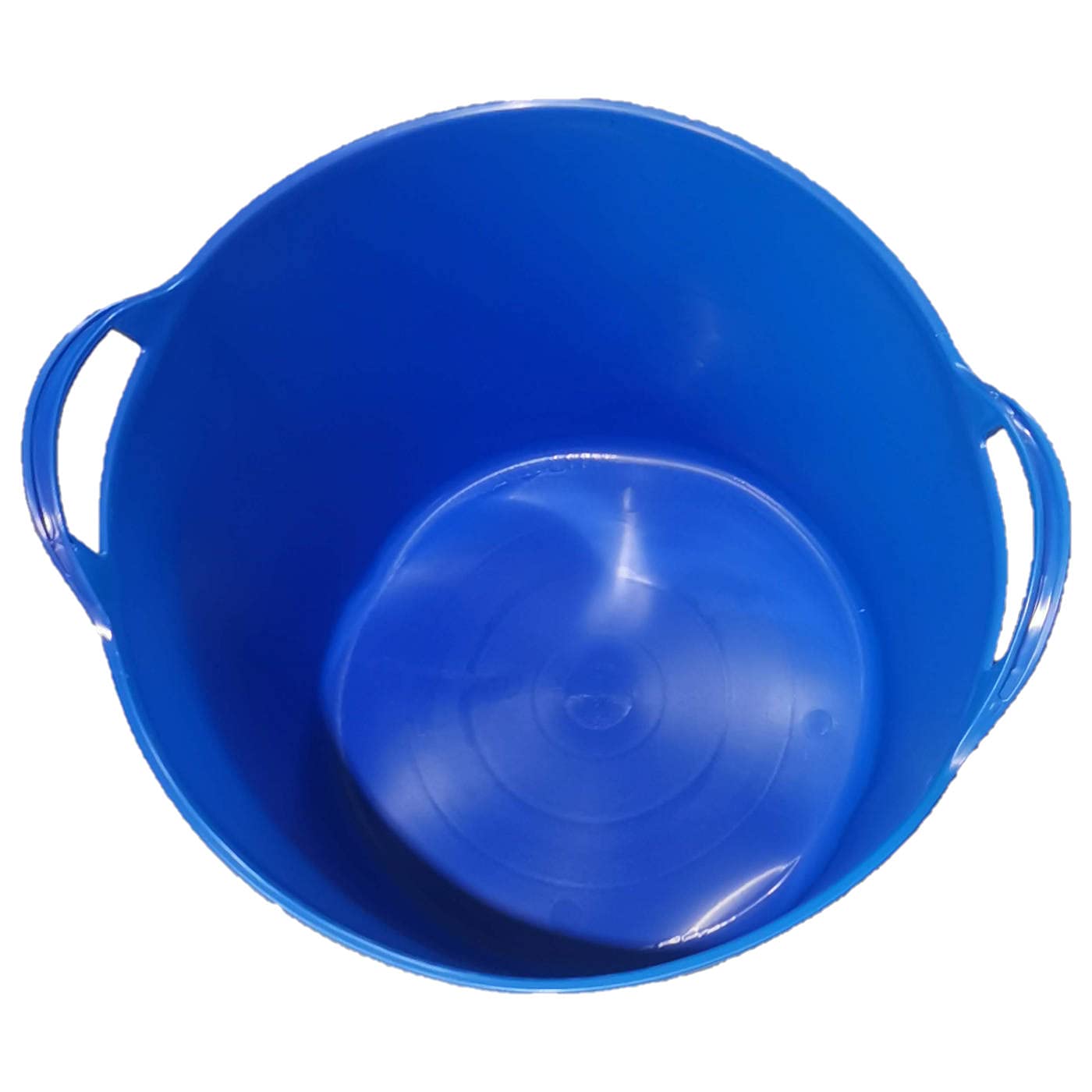Pack de 6 capazos de plástico Flexible, de Color Azul, de 45 x 33 cm con Capacidad de 42 litros, con Asas, Ideal para Trabajo de Vendimia, Agricultura… Cubo de plástico(6uds / 42 litros Azul)