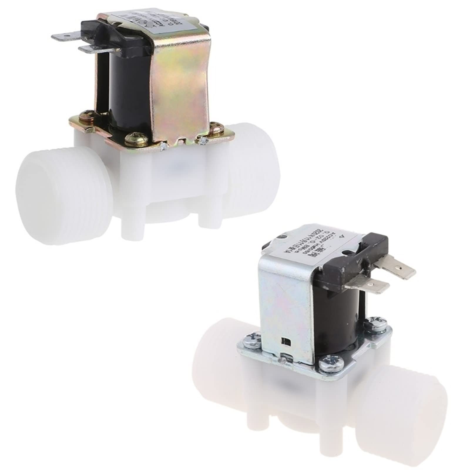 HDPHCRIUN AC Electric Solenoid Valve 220V 3/4 Quot; PP N/C Water Control Diverter Device For Low Viscosity Fluids 1Pcs