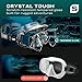 Scuba Prime Pano 3 Scuba Diving Mask, Tempered Glass Snorkel Mask Three-Window Scuba Mask No-Leak Dive Mask Silicone Skirt Diving Mask for Snorkeling and Scuba Use, TransBlack