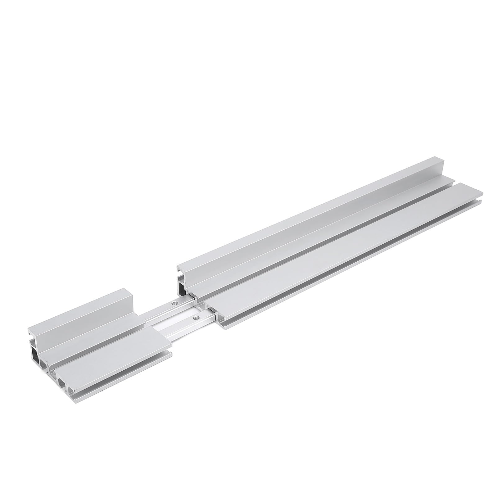 Przykładnica Ukośna Dokładna i Wszechstronna Prowadnica Teleskopowa do Obróbki Drewna, materiał ze Stopu Aluminium, Regulacja Długości w Zakresie 50–86 Cm do Pracy z piłą stołową i Stołem