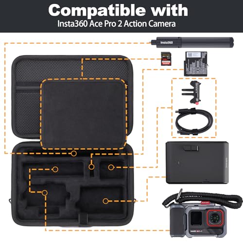 Estuche rígido para cámara Insta360 Ace Pro 2 Negro miniatura 4