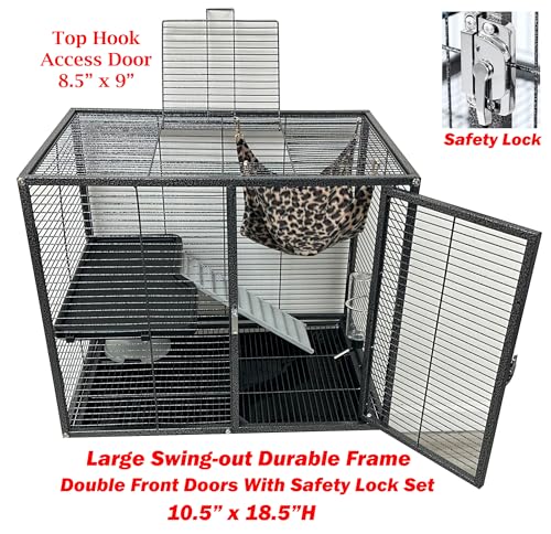 image for Mcage Large Two Full Story Deluxe Double Unit 4-Tiers Tight 1/2-Inch B