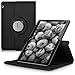 kwmobile Rotating Case Compatible with Huawei MediaPad T3 10 - Case PU Leather Tablet Cover with Stand - Black