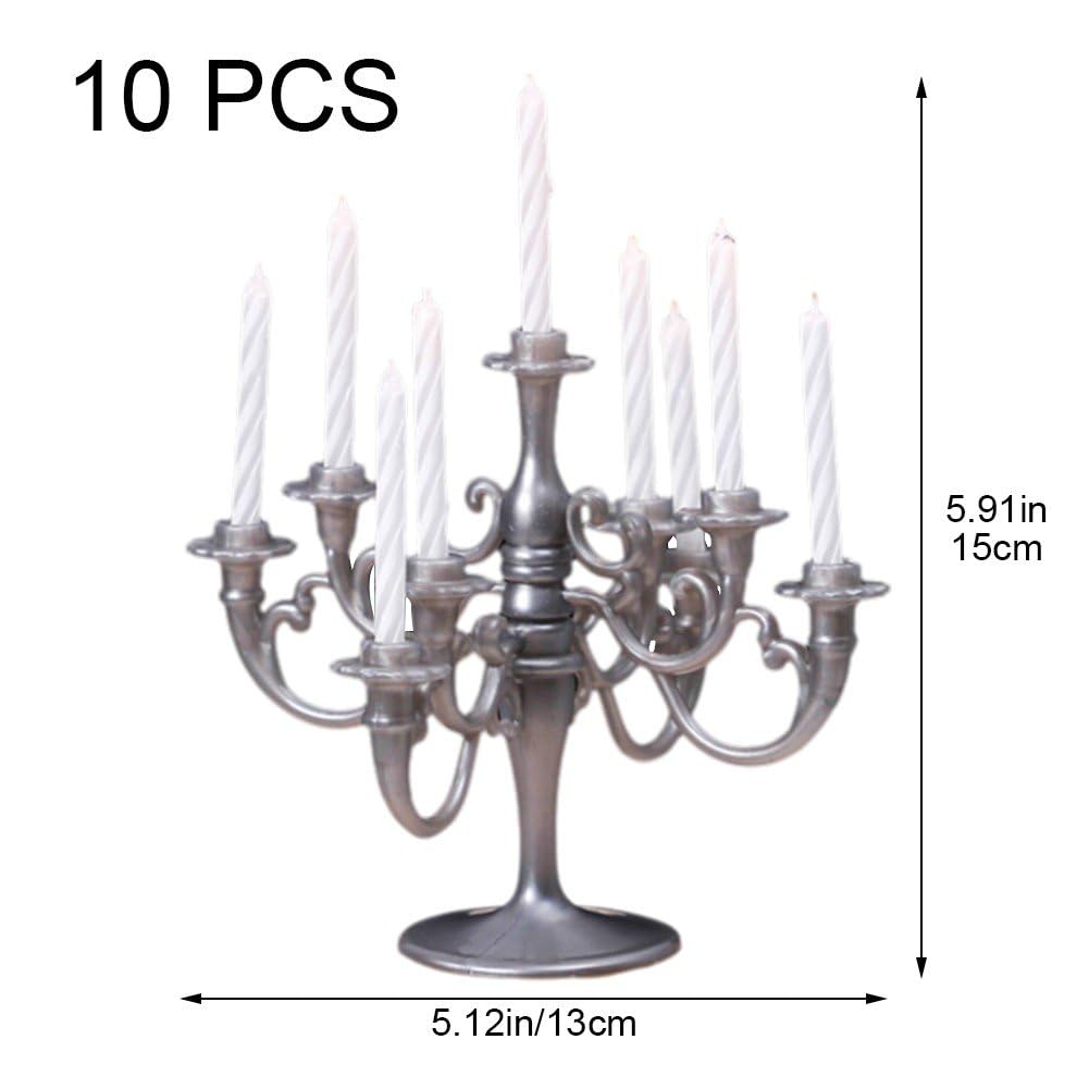 Holibanna 2pcs Candélabre Bougeoir Gâteau Anniversaire - Décoration Mariage Noël Fête