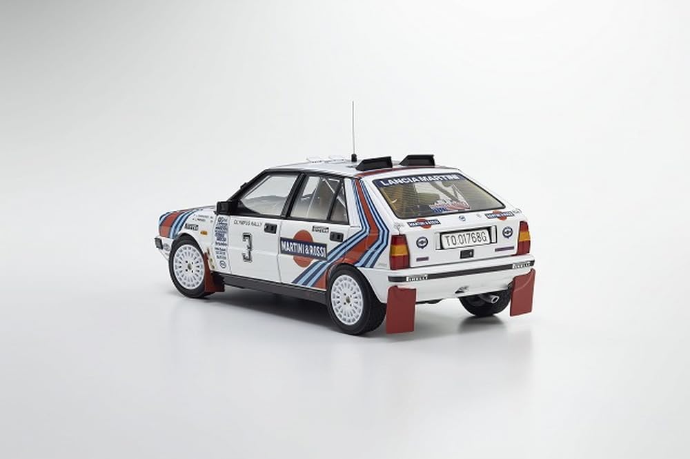 LANCIA DELTA HF INTEGRALE 4WD TEAM MARTINI & ROSSI RACING N 3 WINNER RALLY OLYMPUS USA 1987 JUHA KANKKUNEN - JUHA PIIRONEN WHITE RED BLUE