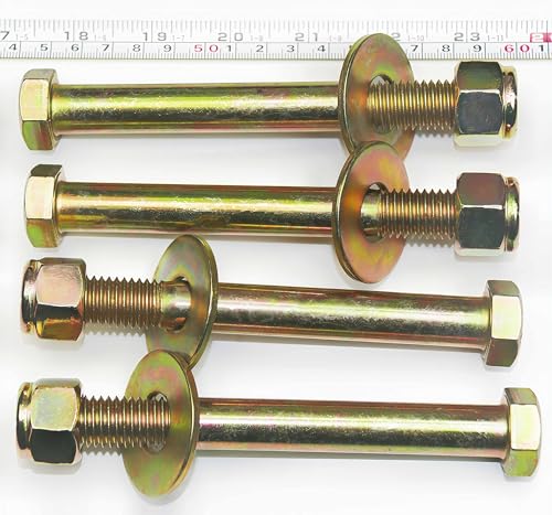 Image of 5 /8 inch x 5-1 /2 inch Hex Head Bolt by Color Galvanization with Nylon Lock nut and Large Size Washer Assortment Kit,Alloy Steel,Grade 5.(4pcs Pack). by Metalsuberg