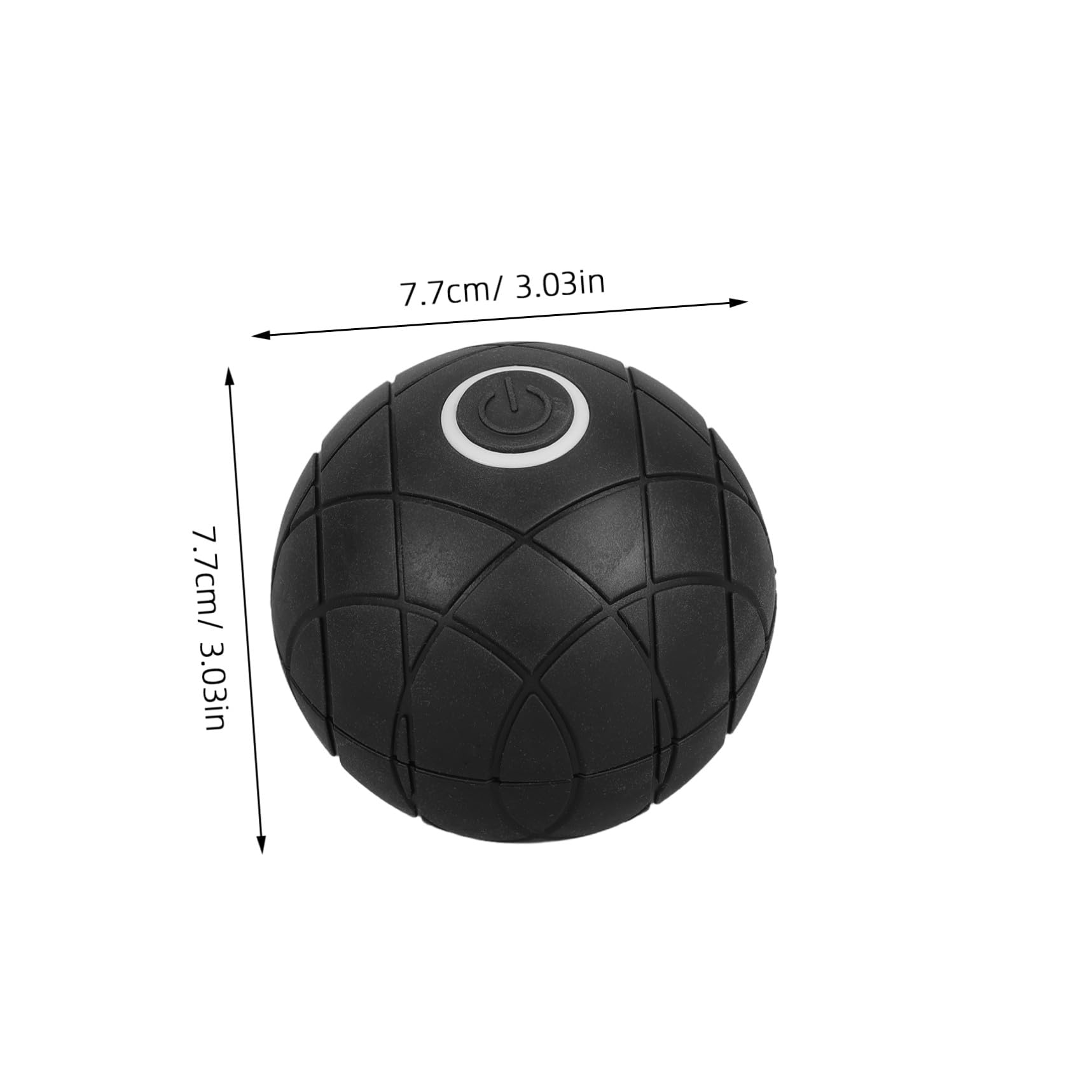 PLAFOPE Bola de Masaje Vibratoria Eléctrica Masajeador Portátil para Espalda Piernas y Pies Alivio de Tensiones y Puntos Gatillo Bola de Yoga Negra