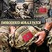 EmWoot 2PCS Morocco Flag Patch Embroidered Morale Patch Military Tactical Patches Hook and Loop