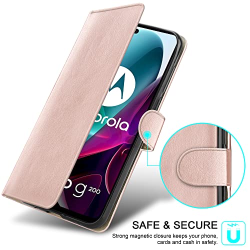 PIXFAB For Motorola G200 (5G) Leather Phone Case, Magnetic Closure Full Protection Book Folio Design - Image 4