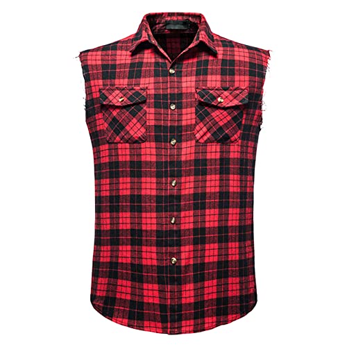Chemise sans manches à carreaux idéale pour vos barbecues et sorties d'été