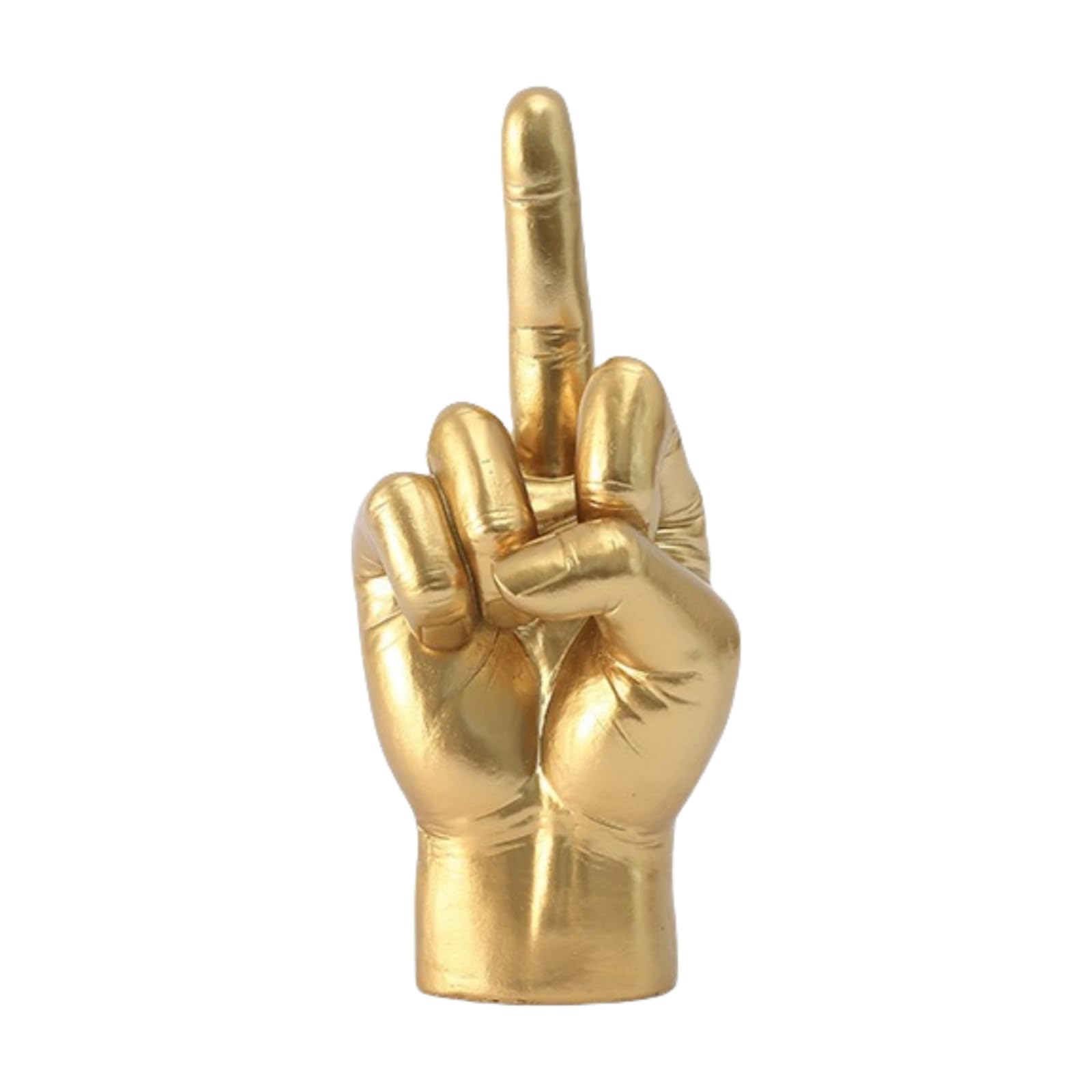 Yoyumi Gold Statue Middle Finger Gifts Sculpture Home Decoration Living Room Porch Resin Crafts Ornaments