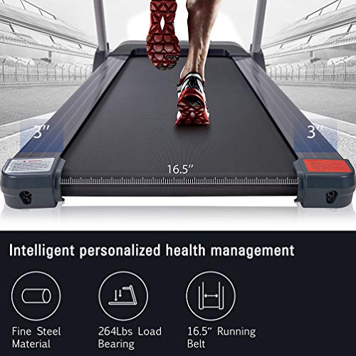 IMIKEYA Esteira para exercícios domésticos – Máquina de corrida dobrável para academia em casa
