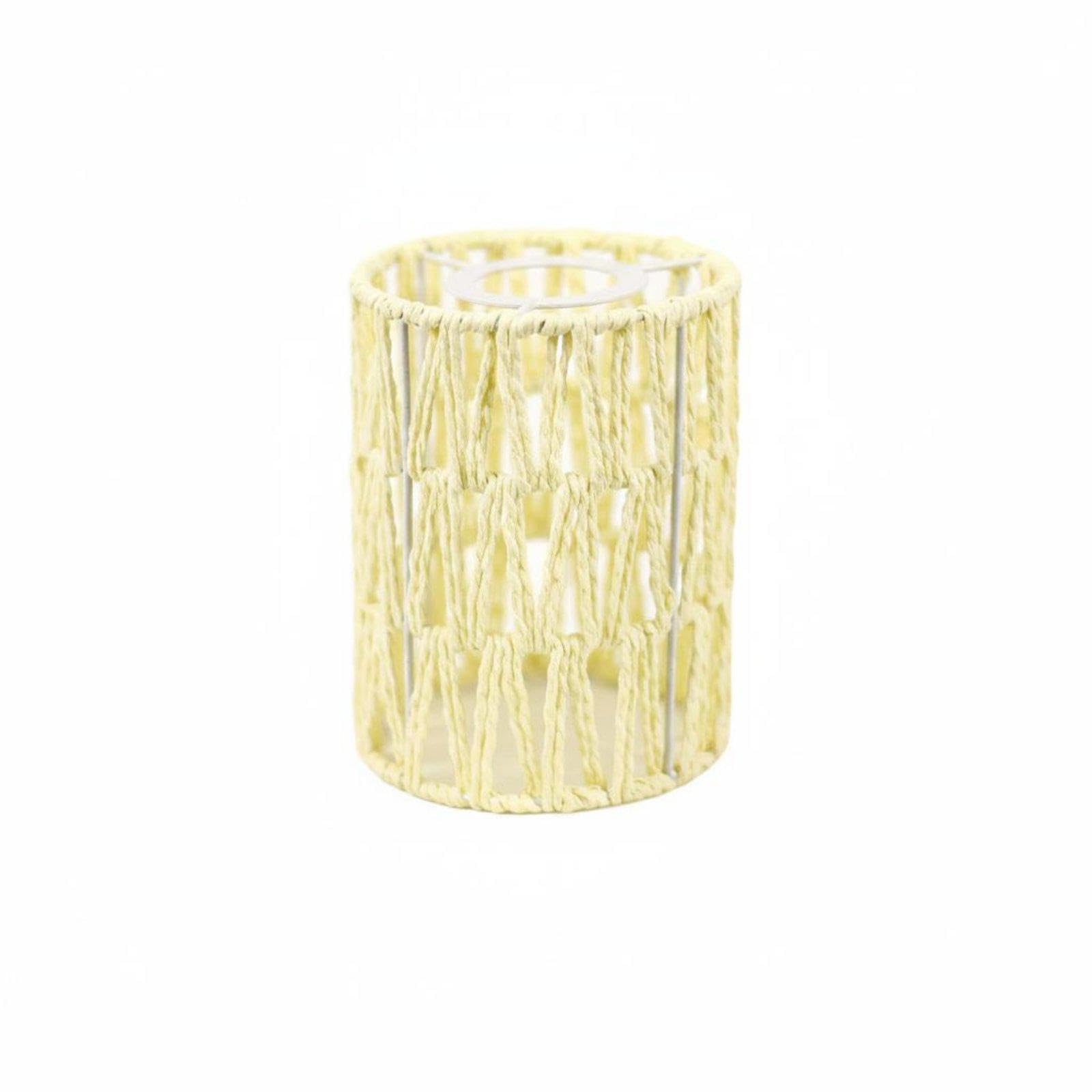 Rope Pendant Lamp Shade New Chinese Style Handmade Rope Light Shade Creative Design Woven Hanging Lampshade for Restaurant, Cafe, Hotel Xh23-396 Beige-image-0