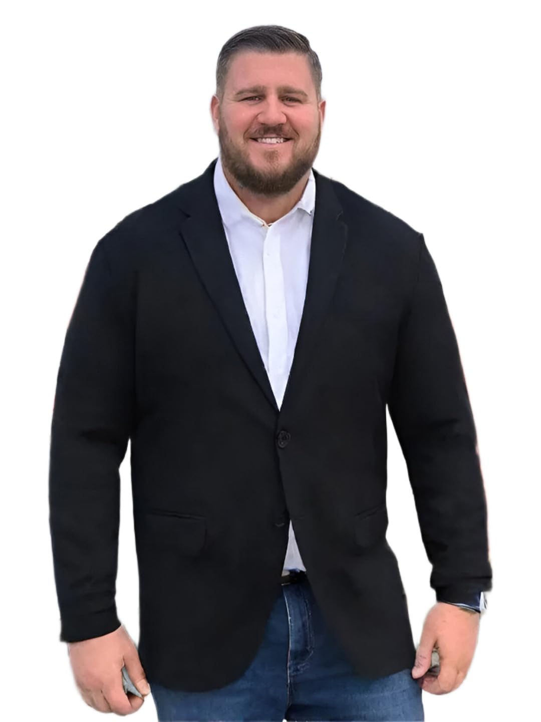 Tiptop Trends Men's Black Blazer | Slim Fit Formal Suit Jacket for Office, Party, Wedding & Business | Stylish Casual Coat for Men
