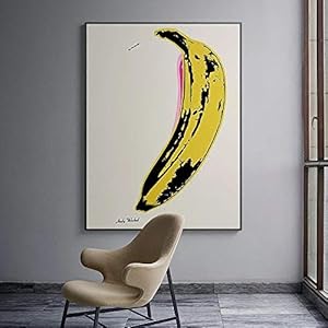 Andy Warhol”banaan” Pop Art Decoratie Schilderen Canvas Schilderij Posters en Prints Muur Foto ‘S voor Woonkamer Decor 70×90 cm Frameloos