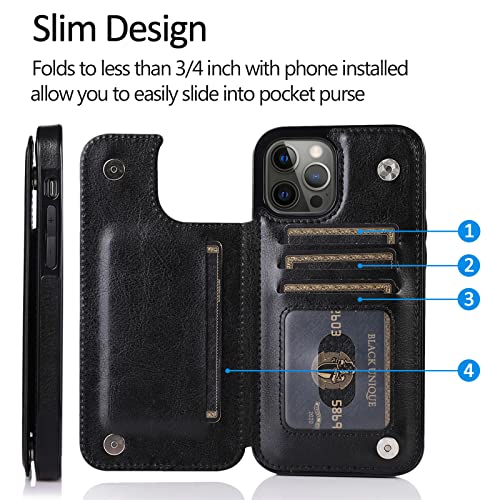 Coque iPhone 14 Plus portefeuille cuir idéal pour vos sorties