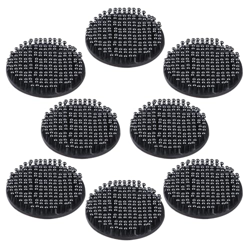 Image of 8-Pack Heavy Duty Interlocking Fasteners - 0.79 inch Black Circles, Weather & UV Resistant