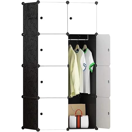 Amazon Brian Dany ワードローブ 75x47x147cm 北欧風 組み立て式 収納ケース 衣類 通常のワードローブより7cm深い ワードローブ オンライン通販