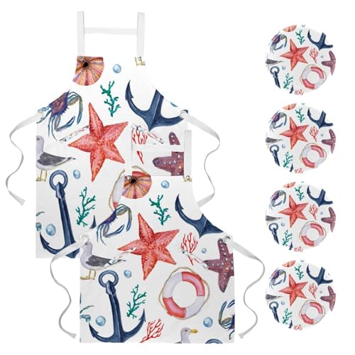 Tablier de cuisine aquarelle pour nettoyage de la maison et travail