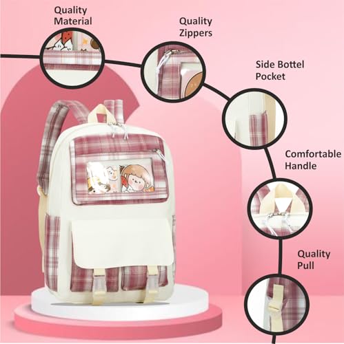 Image of Tinytot 30 Litre Japanese Korean Style School Bag Water-Resistant Laptop & Travel Backpack - Unisex Large 18 Inches Multipurpose Student Backpack for Boys & Girls, Men & Women