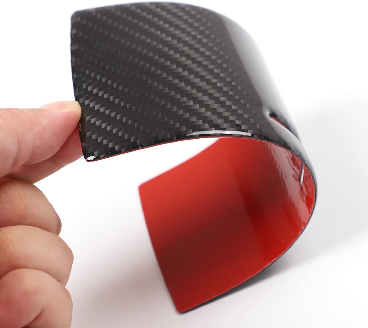 Front Reading Light Panel Decorative Stickers Fit for Ford Ranger 2015 2016 2017 2018 2019 2020 2021 Real Carbon Fiber (Soft) Interior Trim Protective Accessories