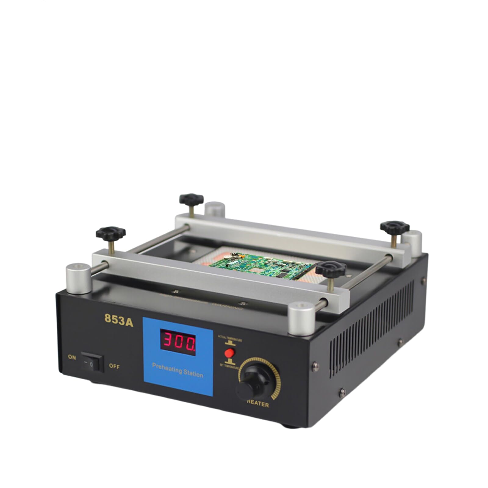 Elektrische Löt-Heizplatte 120 * 120mm Heizfläche Infrarot Heizplatte Löten 50-400℃ Heizplatte LCD-Elektronische Heizplatten-Vorheizstation Schweißer-Vorwärm-Heizplatte 853A