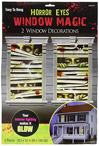 Spooky Horror Eyes Window Magic Plastic Decorations (33.5