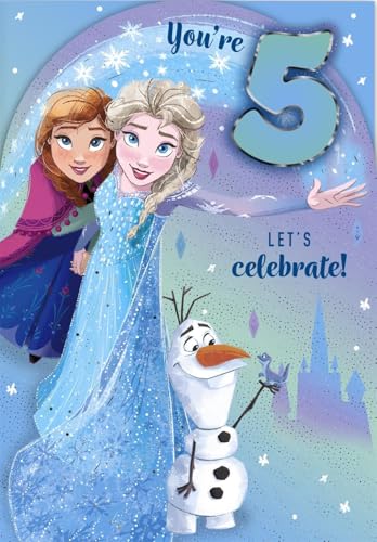 Carte Reine des Neiges 5 ans Disney pour réussir l'anniversaire et faire plaisir à une fille