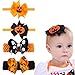 4 Pack Halloween Headband Pumpkin Bowknot Elastic Hair Fits for Baby Toddler Girls Newborn and Infant