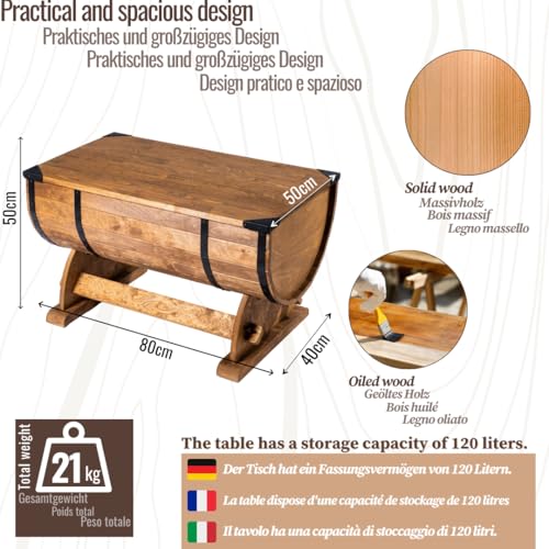 Table basse élégante réglable en hauteur 80x50cm CREATIVE COOPER multifonction salon