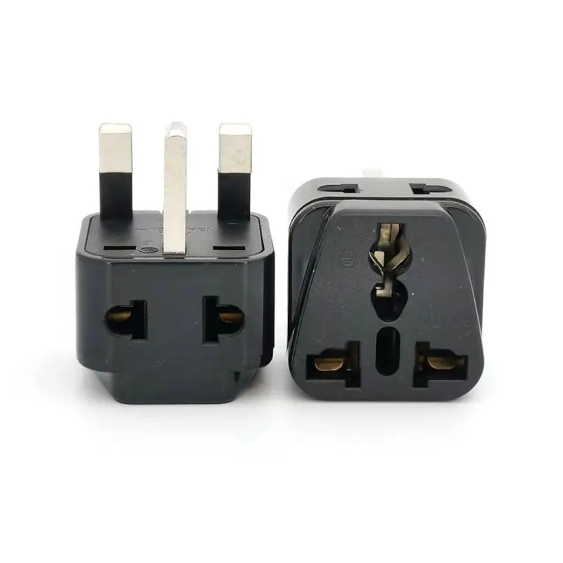 Wowsome UK Adapter – India to UK Plug Converter – Adapter Plug for UK, UAE, Hong-Kong, Singapore, Ireland etc. – 2 in 1 Type G Flat Pin Multi-Plug – 13A Universal Travel Adaptor – Pack of 2 – Black-image-39