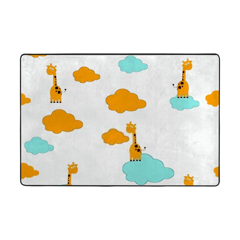 Tapis girafe et nuages grand format pour sublimer la chambre d'enfant