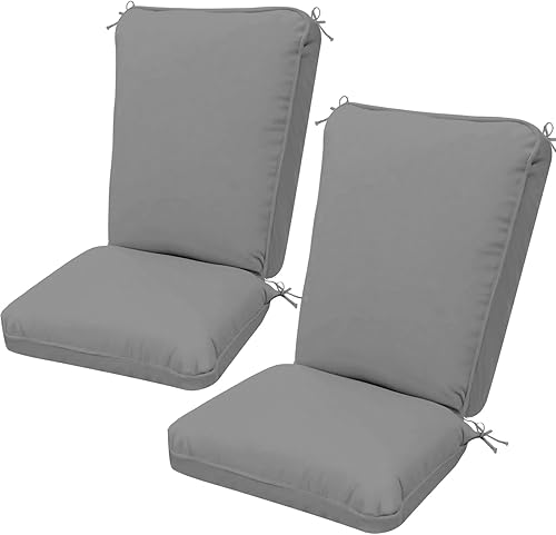 2 Pack Adirondack Chair Cushions, Waterproof & Fade-Resistant Outdoor Rocking