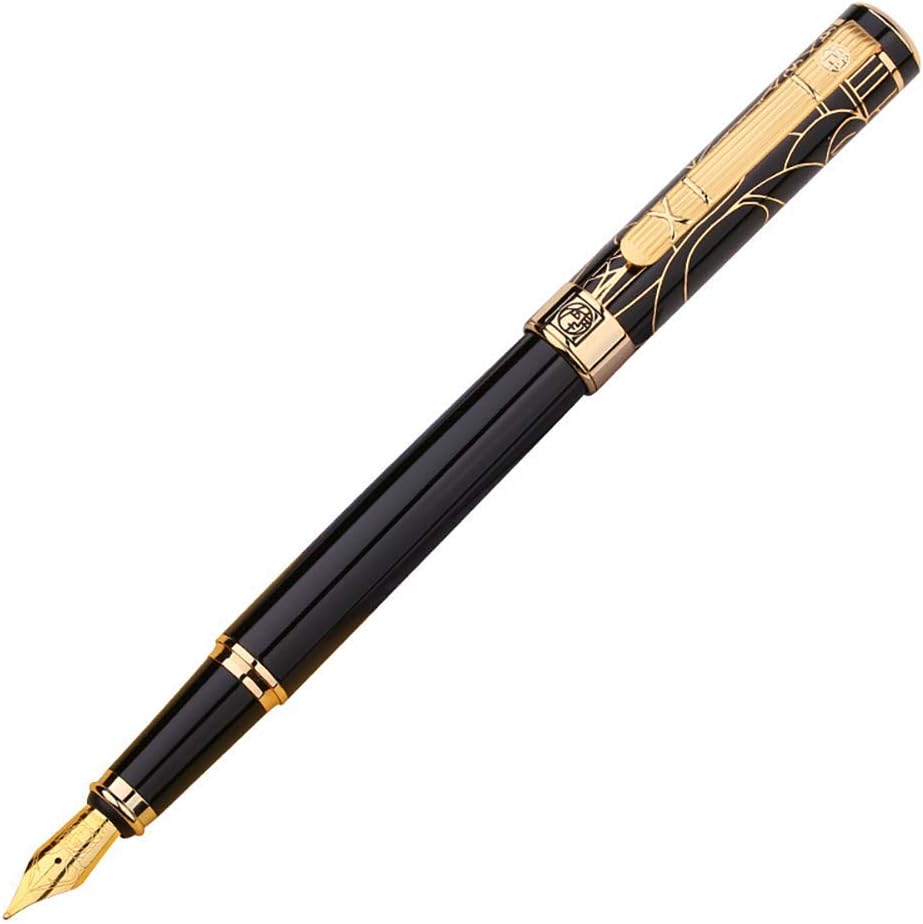 erofa Picasso 902 Gentleman Collection Fountain Pen Fude Nib Writing Gift Pen with Original Box (Black Relievo)