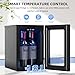 Antarctic Star 0.6Cu. Ft. Freestanding Counter-top Wine Cellar Mini Fridge, 4-Bottle Red Wine Beverage Refrigerator, Quiet, Portable, LED Light and Display, 40-61 ℉, Black