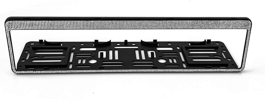 Diamond Style Euro License Plate Holder - Universal Mounting Frame/Bracket