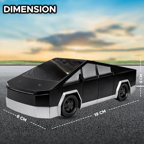 Image of NHR Tesla Cybertruck Remote Control Car Toy for Kids | 1:24 Scale Drift RC Car with Rechargeable Battery & 3D Lights | 2.4GHz Remote | Gift for Boys & Girls | Indoor & Outdoor Racing Car (Black)