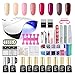 Produktbild Saint-Acior 36W UV+ LED Nagellampe Starterset 8x Gel Lacken für UV Nageldesign Gelnägel Nagelset uv Gel Lacken Set
