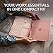 Logitech Casa Pop-Up Desk Work From Home Kit with Laptop Stand, Wireless Keyboard & Touchpad, Bluetooth, USB C Charging, for Laptop/MacBook (10” to 17”),Windows, macOS, ChromeOS - Bohemian Blush, Pink