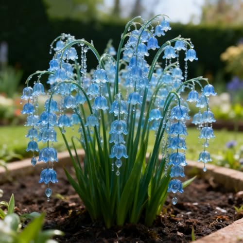 Rizoma de lirio de los valles- Lirio de los Valles resistentes- rizomas de jardín perennes- Lirio de los Valles raras para plantar en el jardín-3 Rizomas-d