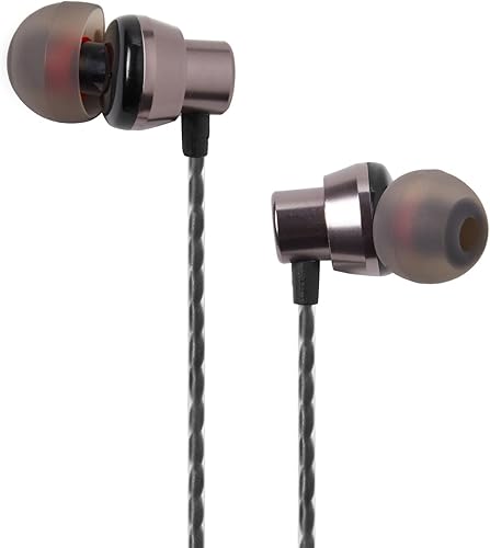 Miniatura 4 de Auriculares intrauditivos con cable con micrófono, auriculares con cable de 0.138 in con controlador de volumen en línea, color negro