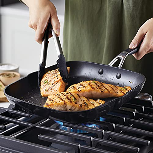 KitchenAid 84808 Hard Anodized Nonstick Square Grill Pan/Griddle with Pour Spouts, 11.25 Inch - Onyx Black - image 9