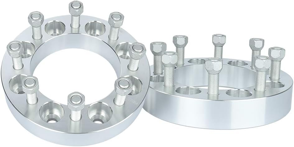 IRONTEK 8x165mm Wheel Spacers M14x1.5 Studs Compatible for Chevrolet GMC Nissan Silverado 1500 2500 3500 Sierra 1500 HD 2500 3500 Yukon XL 2500 (1.5in, 130mm Hub Bore) 8x6.5 Spacers Adapter