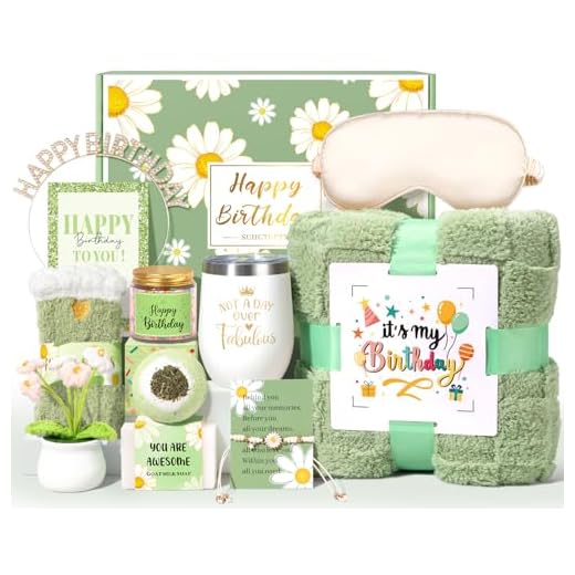 Suhctuptx Presentes De Aniversário Para Mulheres, 12 Peças Cesta Presente Feliz Conjunto Exclusivo Com Ideias Relaxar, Caixa Cobertor, Sua Mãe, Melhores Amigas, Irmã, Colega Trabalho, Amizade