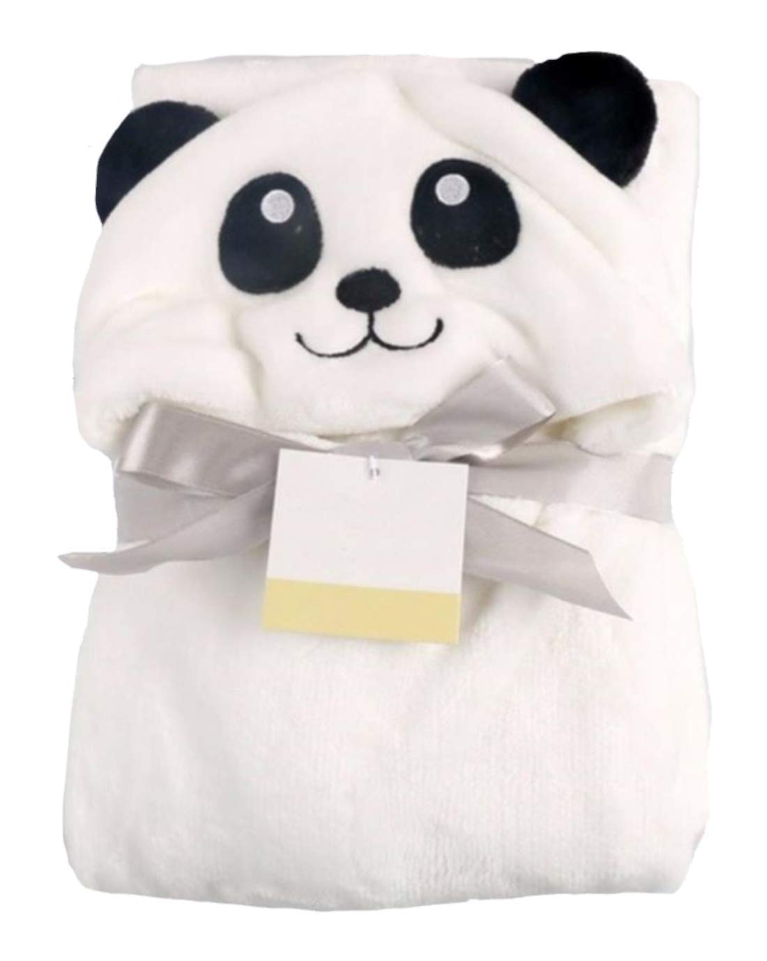 BRANDONN New Born baby Blanket Combo Pack of Hooded Funny Cap Baby Wrapper Cum Baby Bath Towel Cum Baby Blankets (Pink Rabbit, White Panda) Pack of 2 3