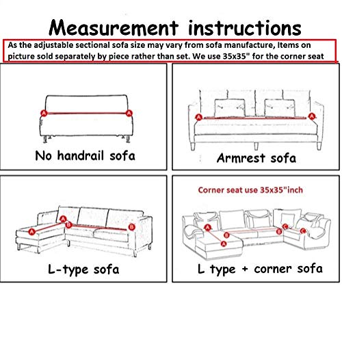 Octorose Ofit Chenille Customised Quilted Sectional Sofa Throw Pads Furniture Protector Sold By Piece Rather Than Set (Wine, 35X94) #TOP4