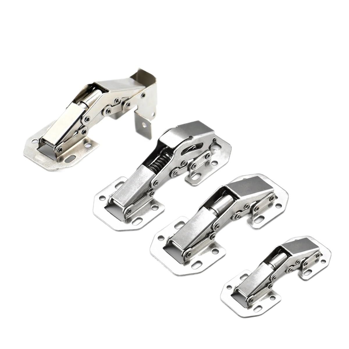 FQJYXWEWL Cabinet Hinge 90 Degree No-Drilling Hole Cupboard Door Hydraulic Hinges Soft Close with Screws Furniture Hardware 1Pcs(4 INCH SOFT CLOSE)