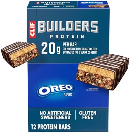CLIF BUILDERS Protein Bars, OREO-Flavored, 20g Protein, 12ct