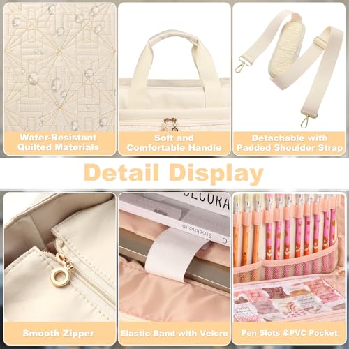 Christian Tote Bags for Women with Compartments, Church Bag with Pen Holders, Tote Bag with Zipper for Work and Travel4