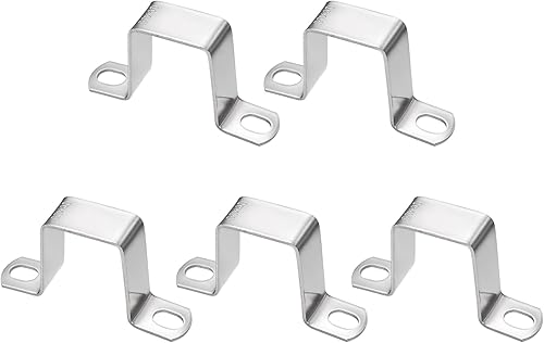 Miniatura 34 de HARFINGTON Abrazadera cuadrada de tubo 2.953x1.772 in 304 acero inoxidable hebilla de tubo cuadrado en forma de U abrazadera de tubo conector